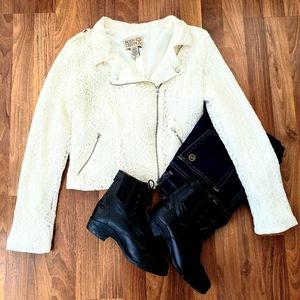 Body Central Lace Cream Blazer